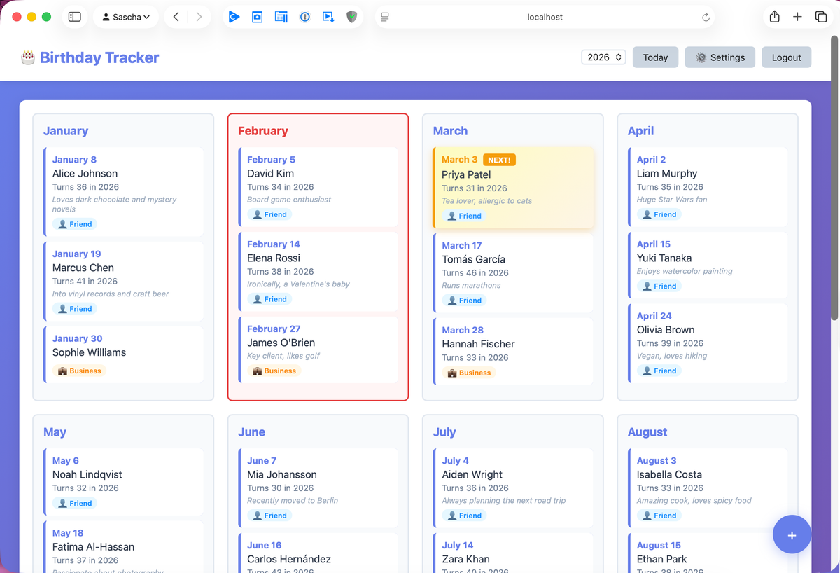 Building an AI-Powered Birthday Calendar with FastAPI and Vanilla ...