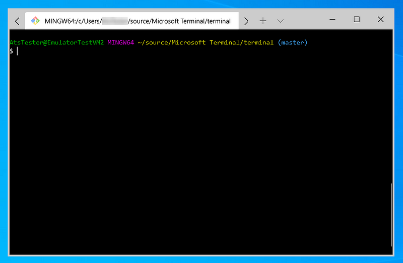 Using Git Bash with the Microsoft Terminal