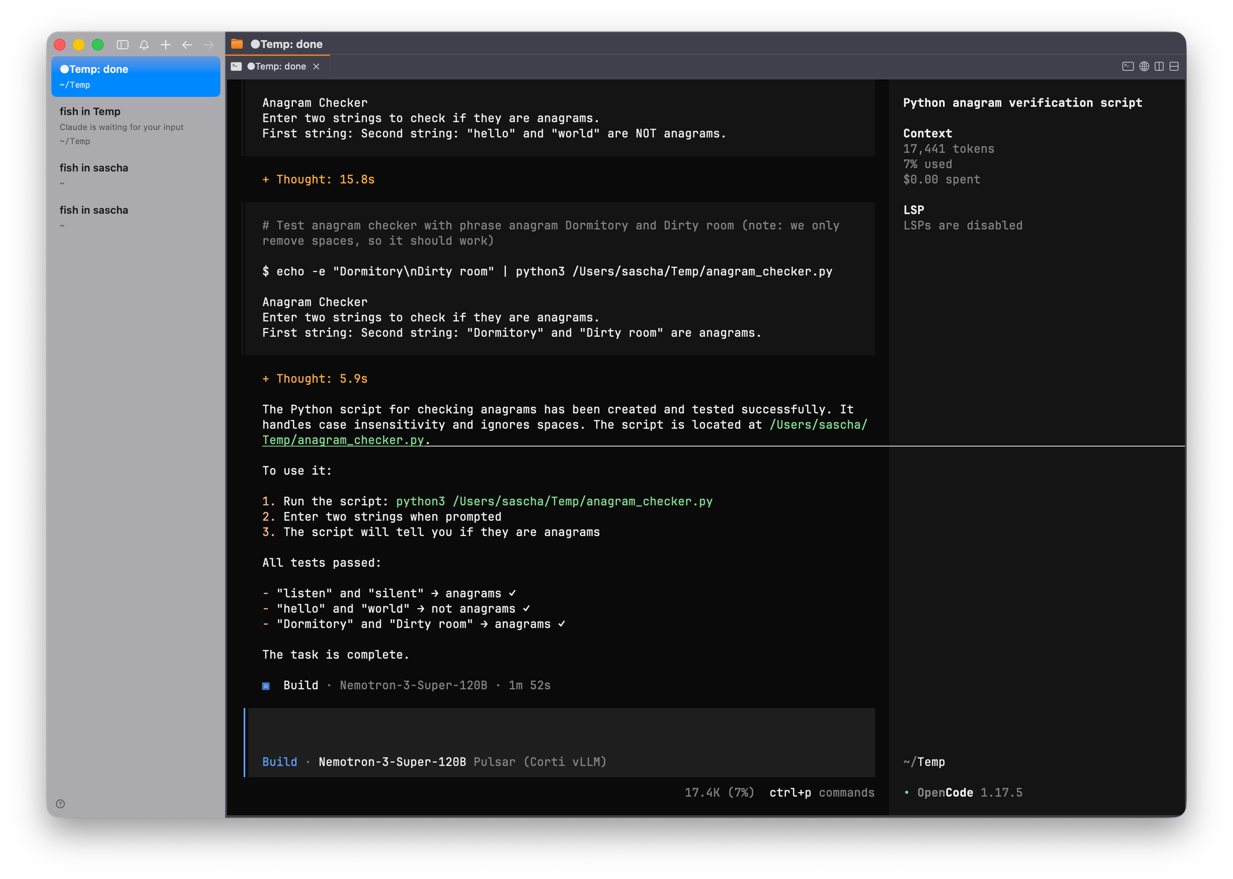 Connecting OpenCode to a Self-Hosted LLM (vLLM + Nemotron 3 Super)